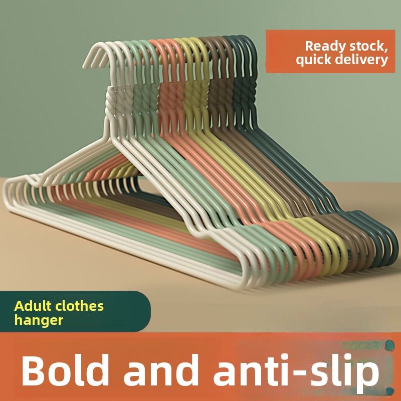 Günstiger, dicker Kleiderbügel im nordischen Stil für den täglichen Gebrauch zu Hause, geeignet für Neugeborene, extra dicker Kleiderbügel mit Rillen für Studenten_voghion.com