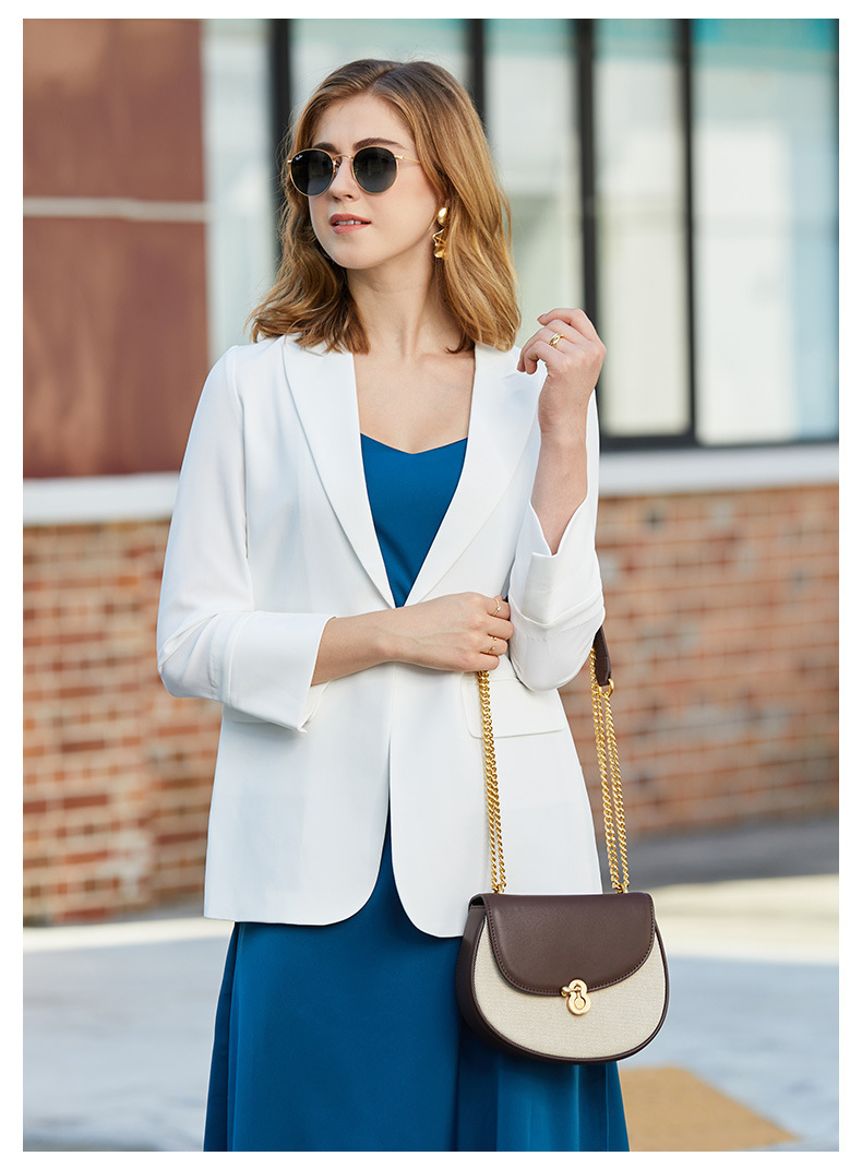 Nuova borsa da donna in vera pelle Borsa da donna versatile storta Design di nicchia Borsa a tracolla monospalla da donna Borsa da sella da donna a catena_voghion.com