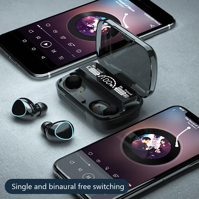 TWS NOWY bezprzewodowy zestaw słuchawkowy Bluetooth M10 5.3 Słuchawki Bluetooth z mikrofonem Słuchawki douszne 3000 mAh Pudełko ładujące Wyświetlacz LED Fone_voghion.com