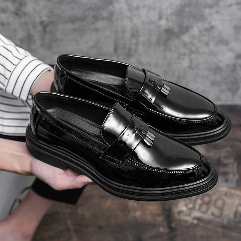 Shoes For Men Dress British Business Party Slip On Black Point Toe Fashion Casual Formal Suit Handmade Men Shoes_voghion.com