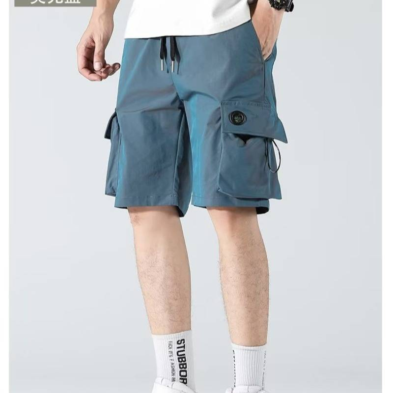 Dünne Farbverlaufsshorts für Herren. Leichte Farbverlaufsshorts für Herren – lockere Passform, atmungsaktive, schnell trocknende Cargo-Shorts für den Freizeit- und Streetwear-Stil._voghion.com
