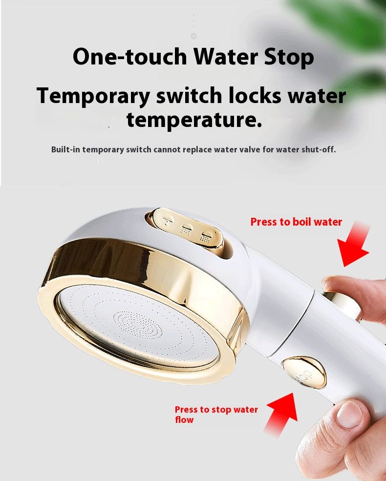 Premium handdouchekop – 3-standen hogedruksproeier met ABS-behuizing, regen-/nevel-/automatische vulfunctie, universele pasvorm voor badkamers_voghion.com