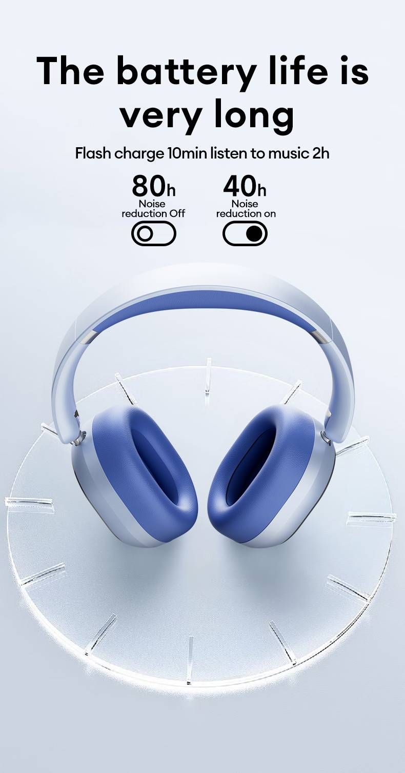 Original Philips TAH6519 Over-Ear Bluetooth V5.4 Headphones Wireless Anc Active Noise Cancellation Headset New Gaming Earphone With Microphone_voghion.com