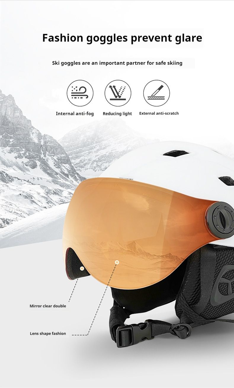 Integrated ski helmet, protective cap, outdoor skiing equipment, sports equipment
Professional snow helmet_voghion.com