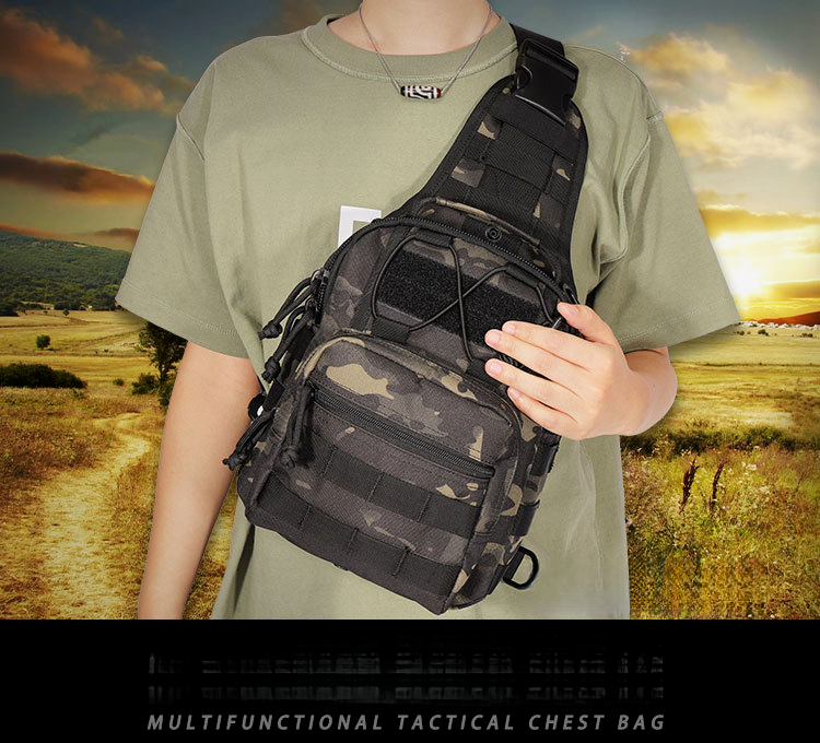 New Oxford cloth 600D encrypted enlarged camouflage chest bag shoulder bag outdoor bag crossbody bag tactical small chest bag_voghion.com