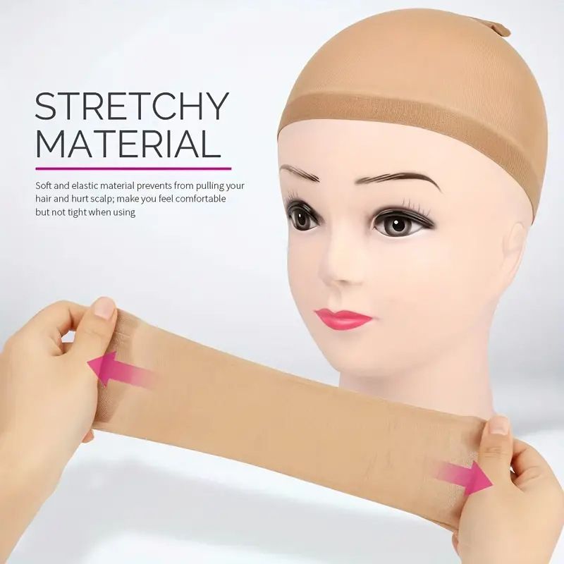 wig hair net female nylon wig cap 2 pack high elastic cos stockings mesh cap WigCap_voghion.com
