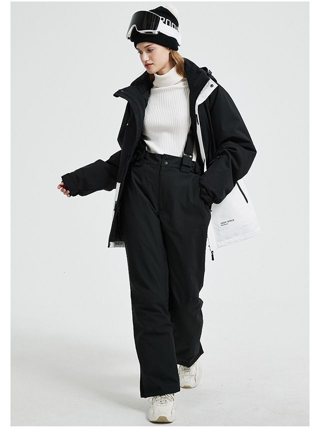 Kuangjian Wasserdichter Skianzug-Set für Damen und Herren – Winddichte Snowboardjacke und -hose | Thermo-Wintersportausrüstung für Singles_voghion.com