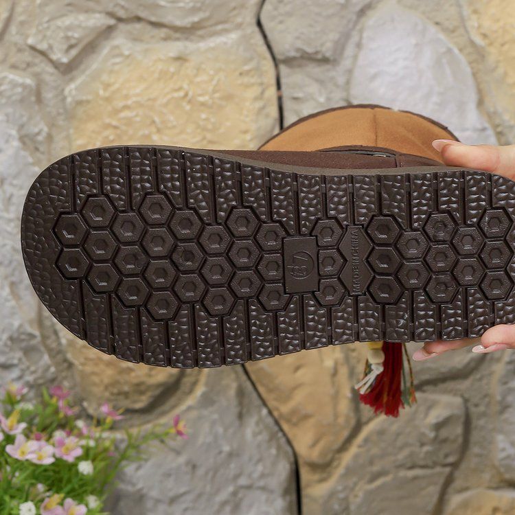 Women's Winter Snow Boots - Warm Slip-On Fur Lined High Top Casual Shoes With Rubber Sole For Cold Weather_voghion.com