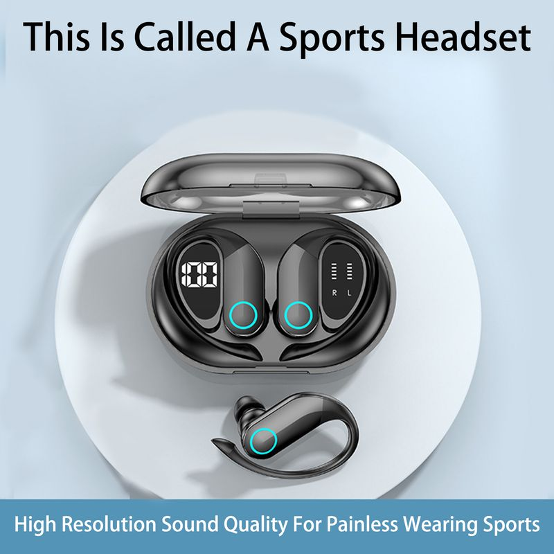 1 Set G37 Earbuds Bluetooth 5.3 LED Digital Display Reduction HiFi Sound Sensitive Touch Control Wireless Headsets for_voghion.com