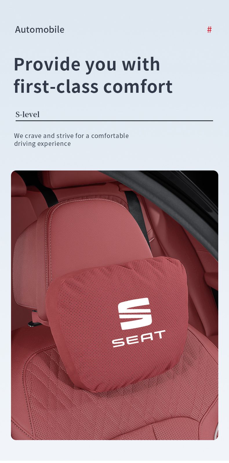 For FR Leon Ibiza Alhambra Arona Arosa Ateca Cordobe Exeo Tarraco Toledo Car Headrest Support Seat Soft Neck Pillow_voghion.com