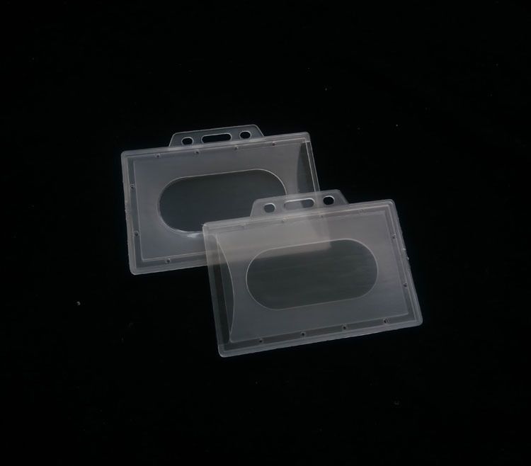 Flexible PP plastic breastplate shell horizontal plastic employee label cover non-fragile card easy to print_voghion.com