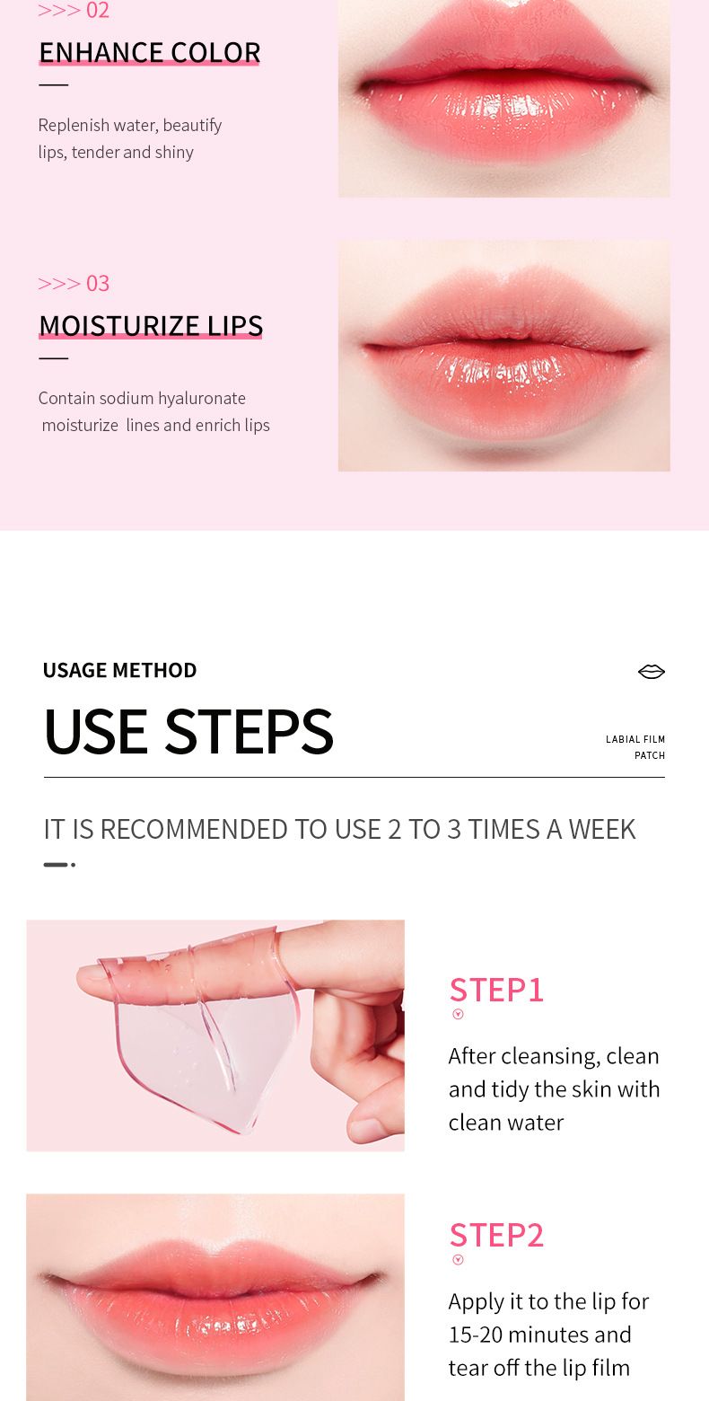 Boxed 8g X 20 Slices Fruit Strawberry Moisturizing Care Hydrating Lip Mask_voghion.com