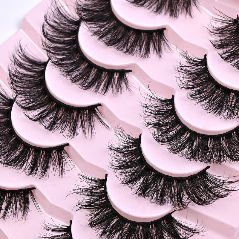 Wimpern Set 7 Paar Wimpern Simulation Schlanke Natürliche Locken Dicke Wimpern Falsche Wimpern_voghion.com