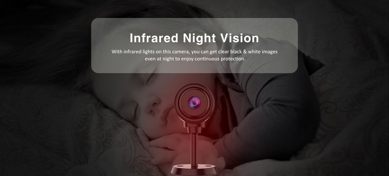 Telecamera di sicurezza wireless HD 1080P - Visione notturna intelligente, sorveglianza Wi-Fi per interni/esterni_voghion.com