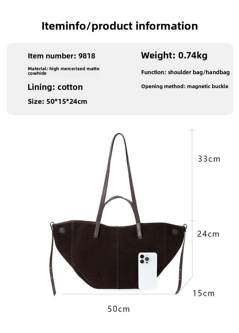 Borsa a tracolla da donna in vera pelle, di alta qualità e di lusso, di grande capacità, con design di nicchia_voghion.com