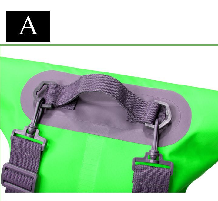 Mochila impermeable tipo cubo de PVC para natación, playa, rafting, camuflaje_voghion.com