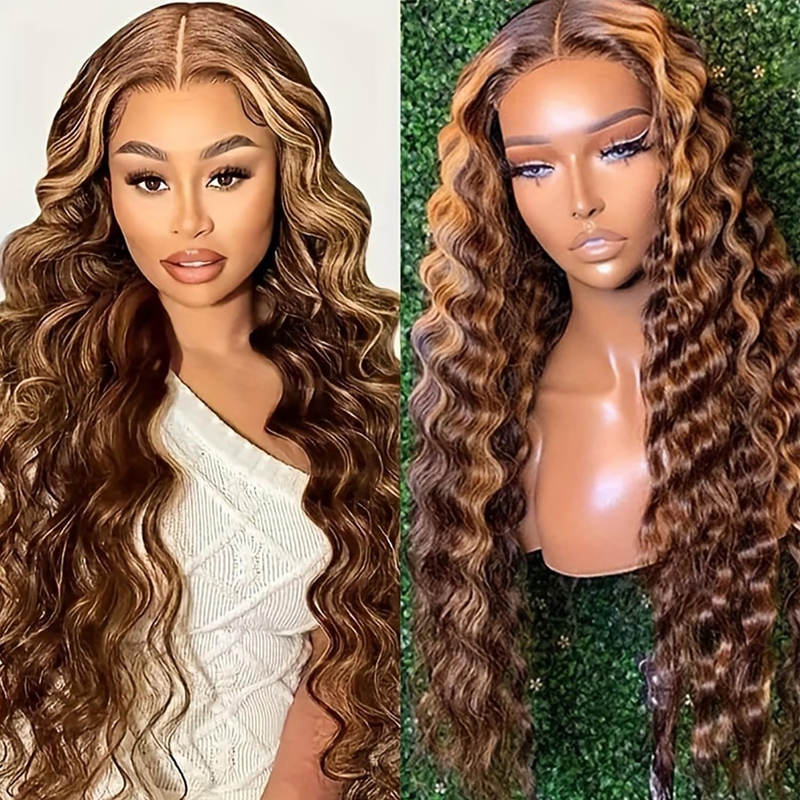 13*4 encaje 100% cabello humano peluca de alta densidad línea de cabello natural onda profunda cabello rizado 4/27 color_voghion.com
