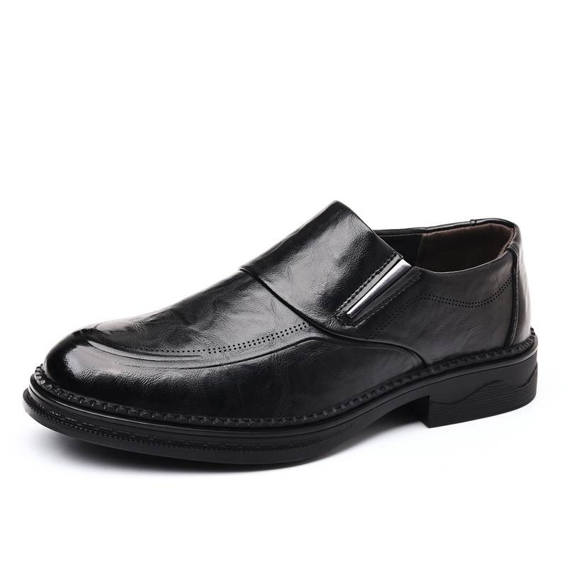 Lädertennisskor för män Casual Modestil Herr Andningsbara Tofs Bekväma Business Slip On Läder Körskor Herr_voghion.com