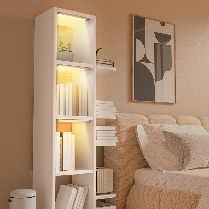 Lampe de placard avec détecteur de mouvement de 8,07 pouces, 30 LED blanc chaud, rechargeable sans fil (lot de 1)_voghion.com