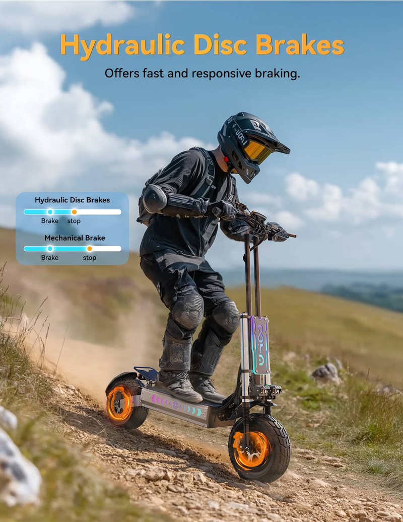 2025 Hot! OOTD T90 Off-Road E-Scooter - 150kg Load, 100km Long Range Commuter, Foldable Design, Hydraulic Brakes | 4-7 Day Delivery From EU_voghion.com