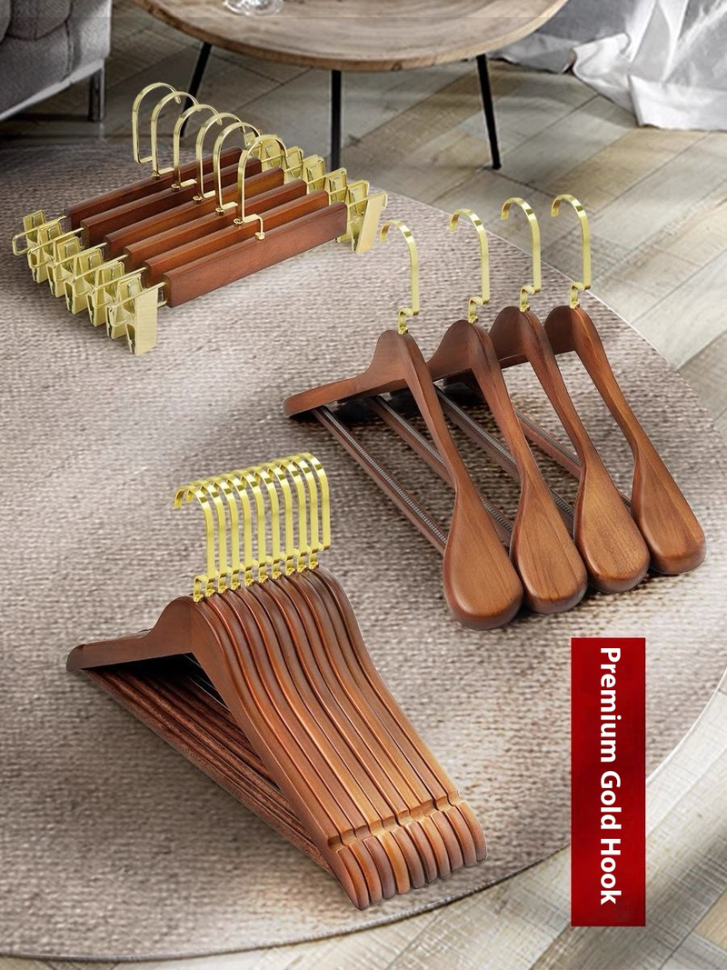 Kleiderbügel aus Holz, Massivholz, rutschfest, nahtlos, für Bekleidungsgeschäfte, Kleiderbügel für Herren und Damen, für Zuhause, Großhandel_voghion.com
