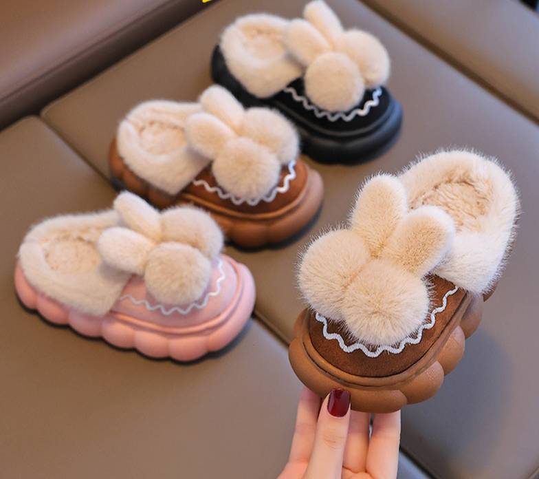 Pantofole invernali per bambini Mother & Kids con fodera in pile, suola antiscivolo, pantofole unisex da interno/esterno per bambini dai più piccoli ai più grandi (rosso, marrone, nero)_voghion.com