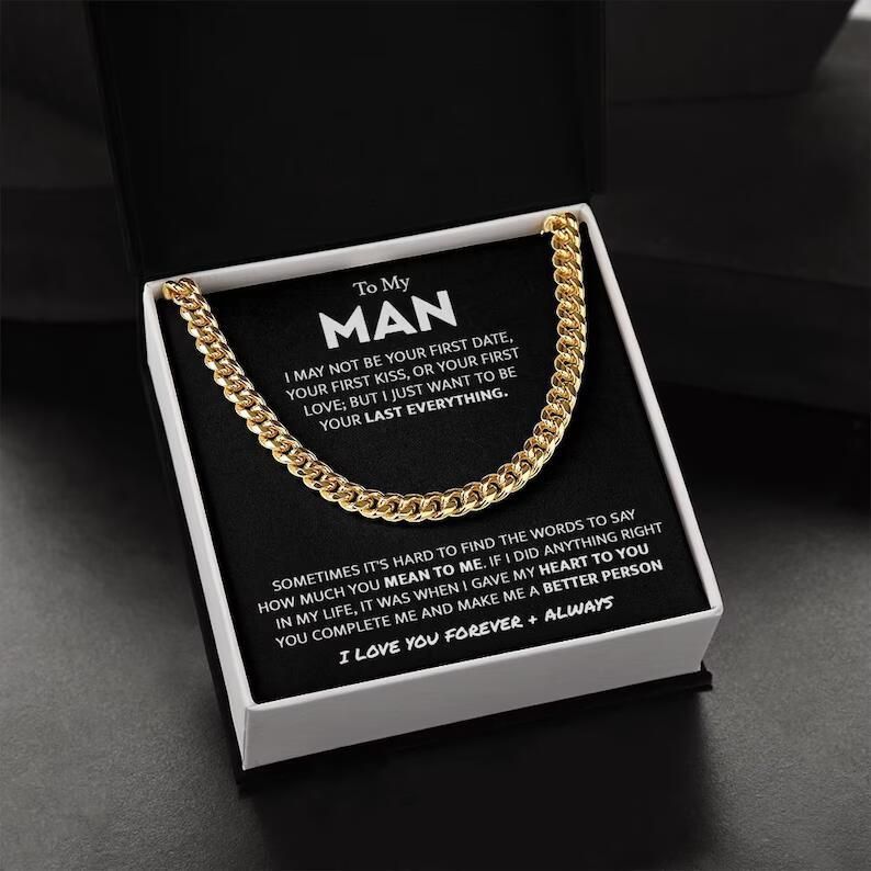 Minimalist New High-Quality 14K Gold Plated Single Round Cuban Chain Titanium Steel Necklace With Greeting Card_voghion.com