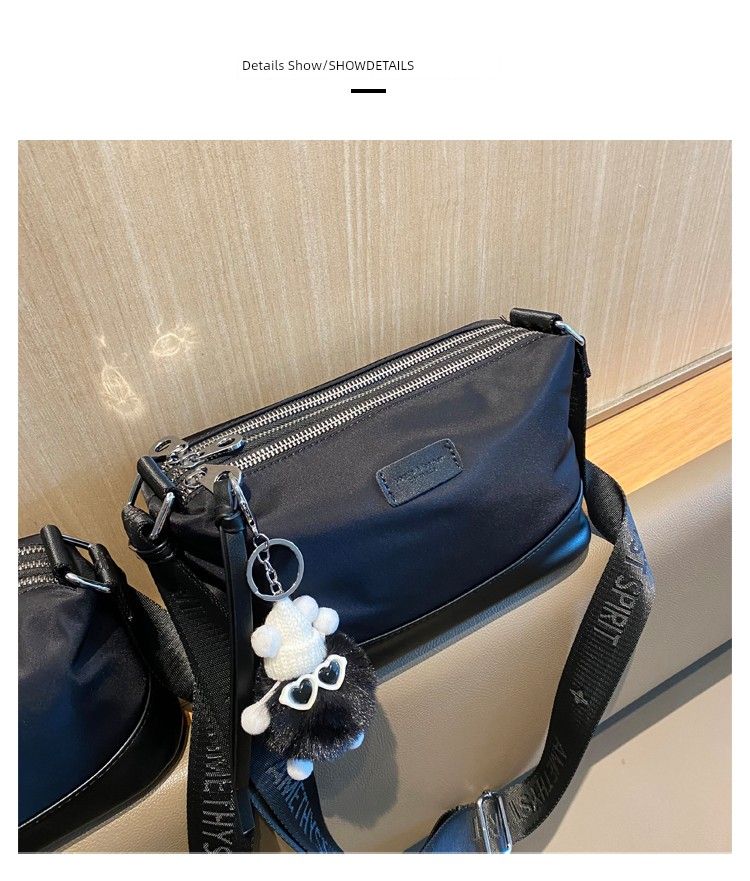 Fall And Winter Multi-Layer Crossbody Abrasion Resistant Waterproof Outdoor Women's Nylon Cloth Minimalist Korean-Style_voghion.com