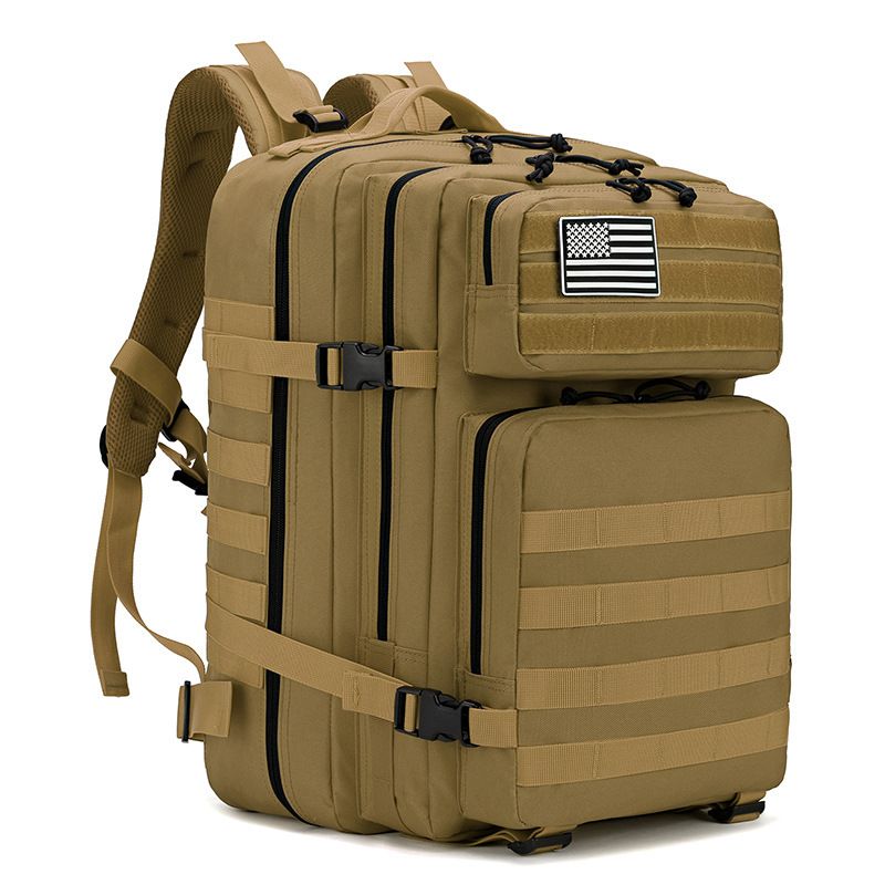 Mochila tática de ataque 3P masculina, mochila multifuncional com capacidade de 45L, camuflagem para esportes de campo, montanhismo, mochila de ombro dupla face_voghion.com