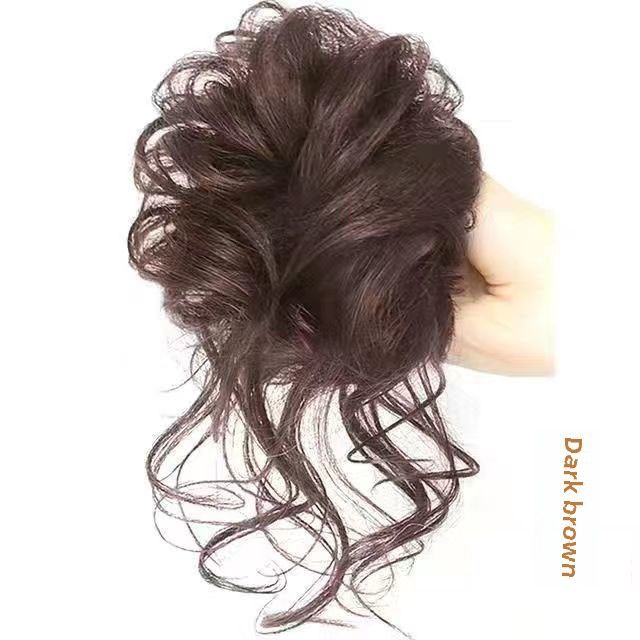 Parrucca europea e americana con coda di cavallo, parrucca da donna, rossa, con treccia a coda di cavallo, volume dei capelli, più coda di cavallo, acconciatura a palla, testa_voghion.com