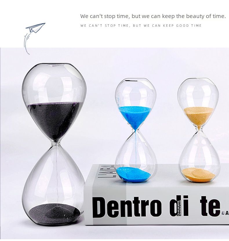 Clessidra in vetro trasparente da 5/10/30 minuti/60 minuti, vendita diretta all'ingrosso in fabbrica_voghion.com