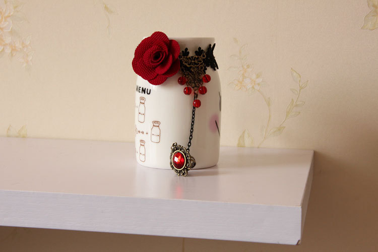 Vintage simple lace necklace safflower clavicle jewel pendant short choker collar collar with accessories for women_voghion.com