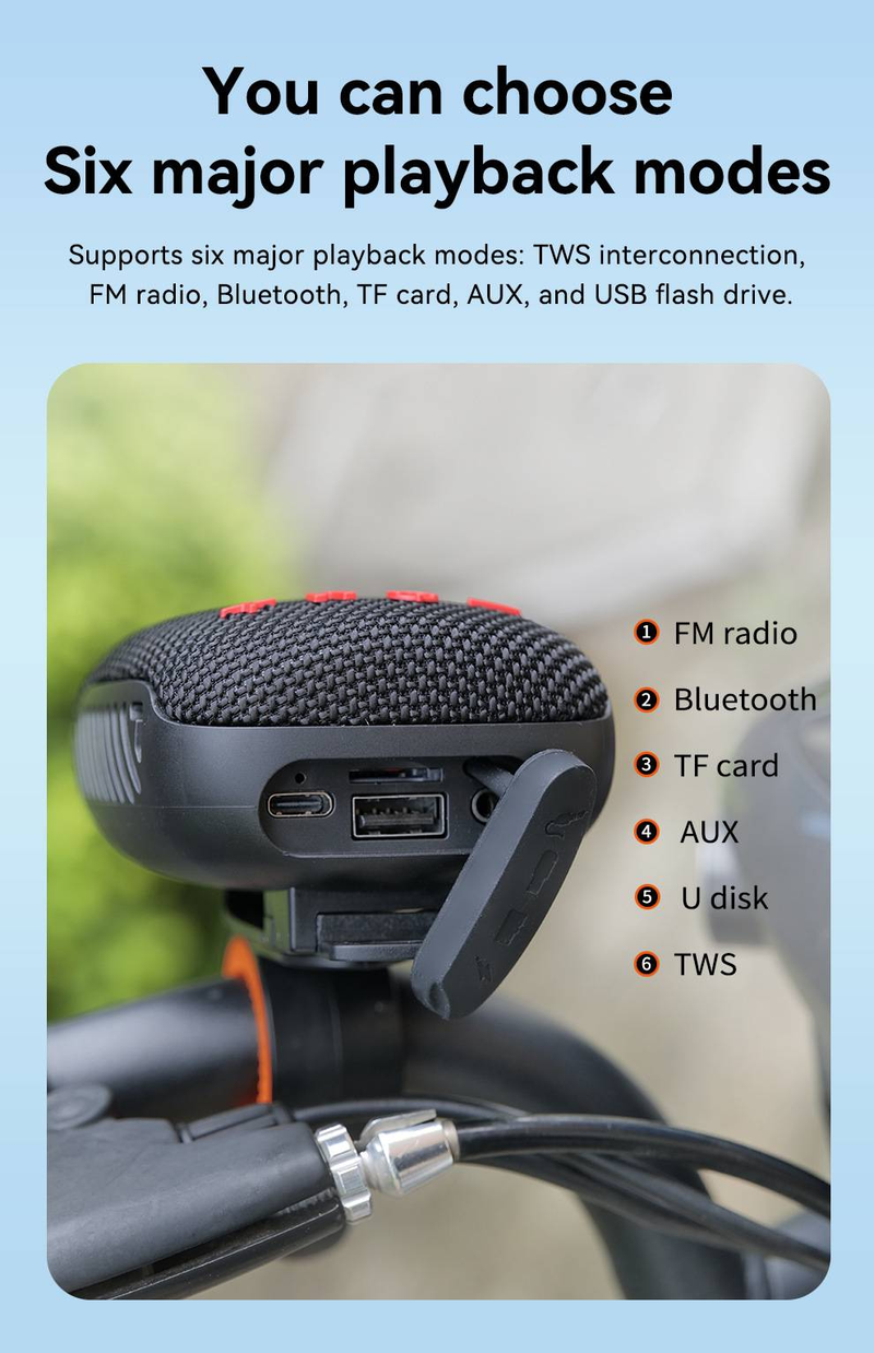 Waterdichte fietsen, draadloze Bluetooth-audio, draagbare buitencamping, mini-fietsdoek, kleine luidspreker_voghion.com