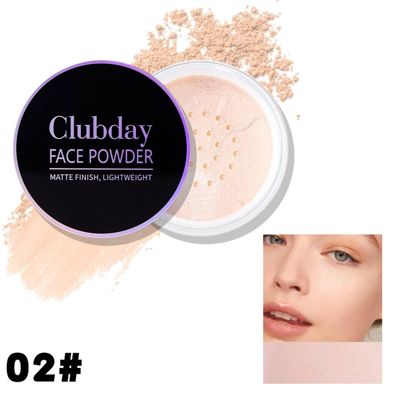 Poudre libre anti-cernes pour le visage, contrôle du sébum, mat, longue tenue, résistante à la transpiration, poudre de maquillage nude_voghion.com