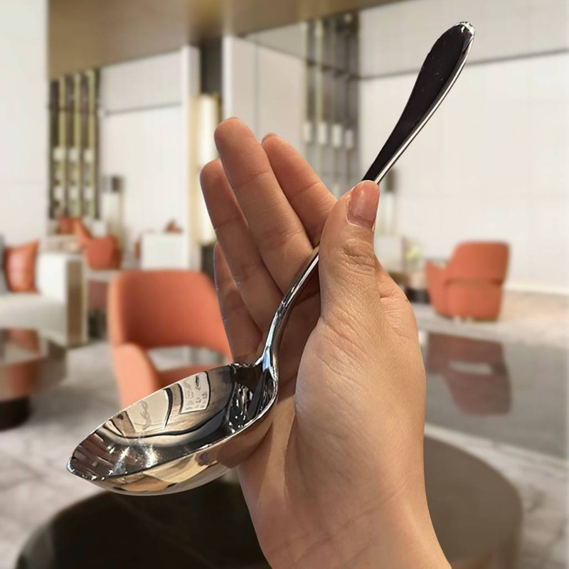 Stainless Steel Soup Spoon – Long Handle Kitchen Utensil for Home, Camping, and Picnics – Minimalist Design for Easy Drinking and Serving_voghion.com