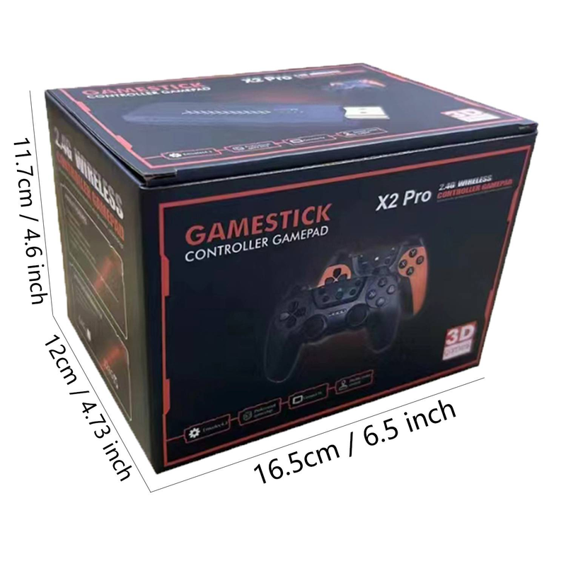 Retro Game Stick-gameconsole, X12 Pro 4K HDMI-uitgang en draadloze controller Videogameconsole met 35000+ games / 42000+ games, (64G/128G)_voghion.com