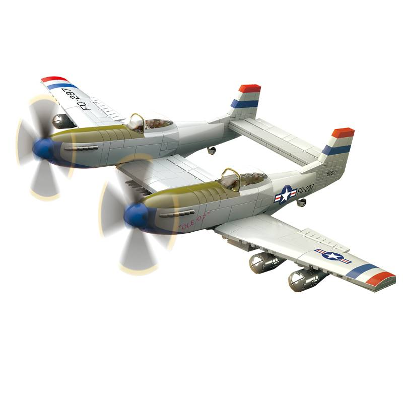 Andre verdenskrig Militær Klassisk Modell F-82 Twin Mustang Samling Ornament Byggeklosser Murstein Leker_voghion.com