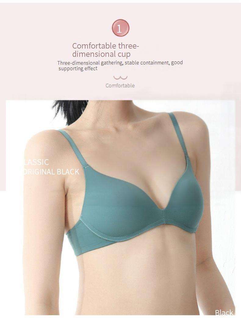 Women's Intimates Girl Underwear Small Chest Gathered Without Steel Ring Breathable Thin Style Uplift Seamless Smooth Sports Bra_voghion.com