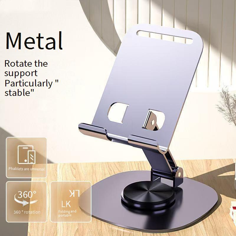 Universal Adjustable Phone Stand With Rotatable & Foldable Design, Alloy Desktop Holder For Smartphones Tablets, Compatible_voghion.com