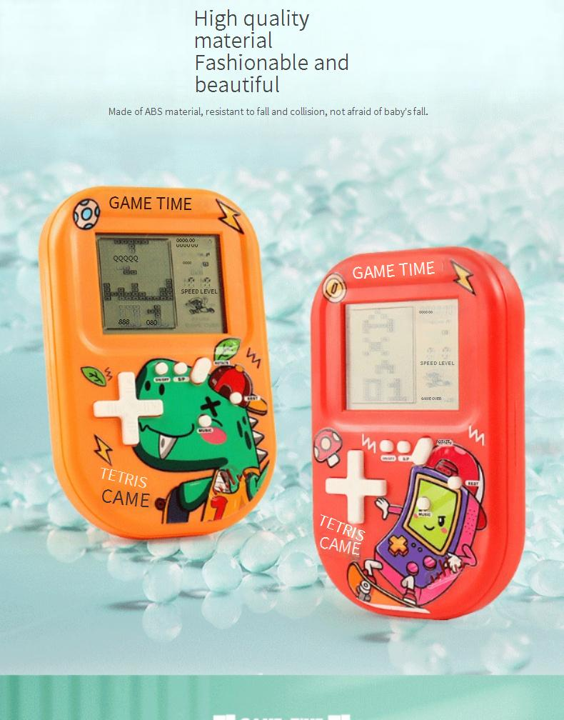 Klassisches Tetris-Puzzlespiel, Handheld-Konsole – Tragbares Retro-Spiel für Kinder und Erwachsene, Gehirntraining und Gedächtnisverbesserung, inklusive Batterie _voghion.com