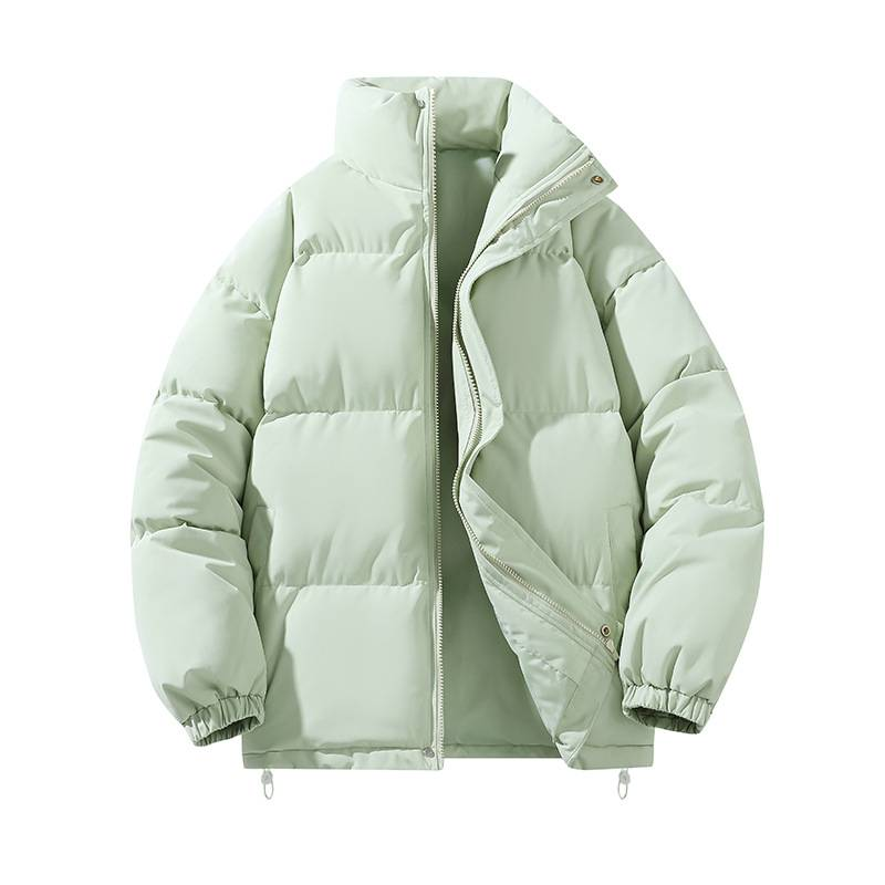 Men's Winter Thickened Puffer Jacket - Loose Fit Unisex Zip-Up Coat, Polyester-Filled Warm Parka For Teens & Young Adults (Multiple Colors)_voghion.com