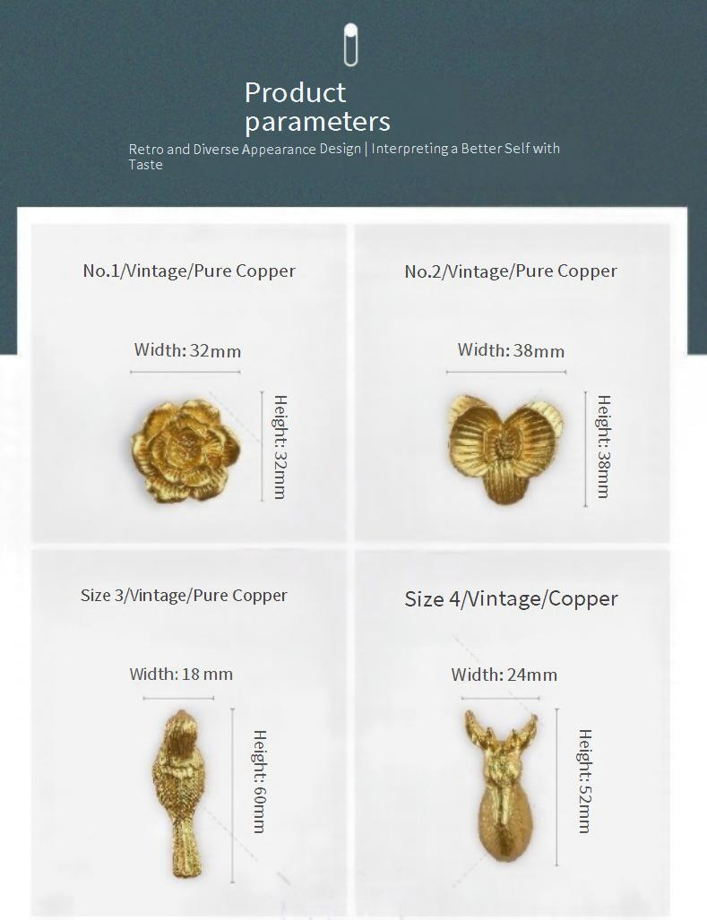 Brass Drawer Pulls - Vintage Cabinet Handles With Animal & Floral Designs For Furniture & Jewelry Boxes (Set Of 1, Luxury Gold Finish)_voghion.com
