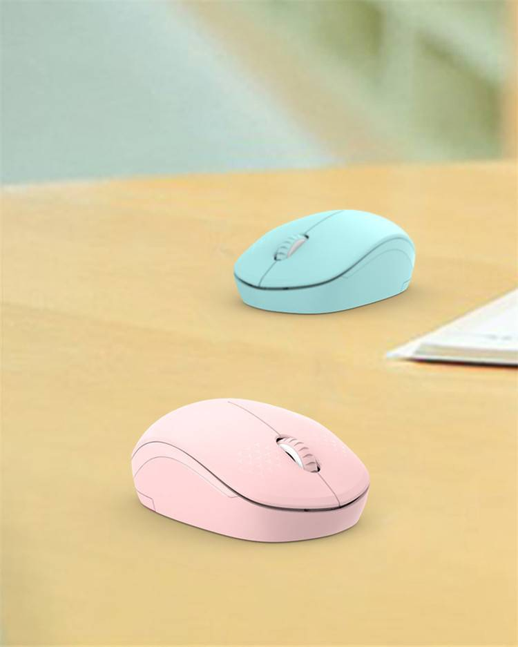 i210 Ultra-Slim Wireless Mouse For Laptop, Silent Click, 3 Adjustable DPI, Ergonomic Design, Portable For Work & Study (White/Pink/Green/Black)_voghion.com