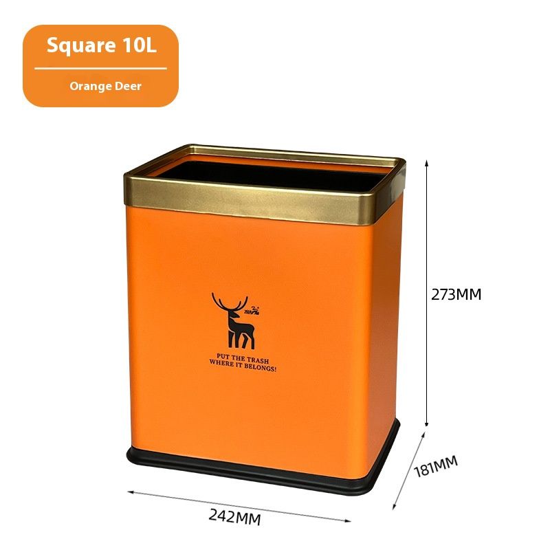 Square Trash Bin – 10L/12L Open-Top Waste Basket For Kitchen, Bathroom & Living Room (Durable Plastic, Lightweight Design)_voghion.com