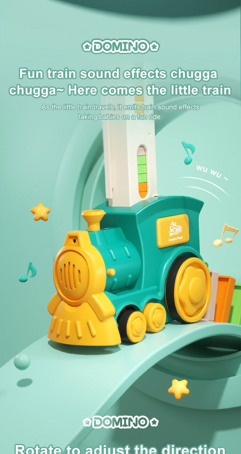 Domino Tokens Mexicain Kids Toys Electric Little Train Domino Building Block Toy Kids STEM Building Montessori Toys_voghion.com