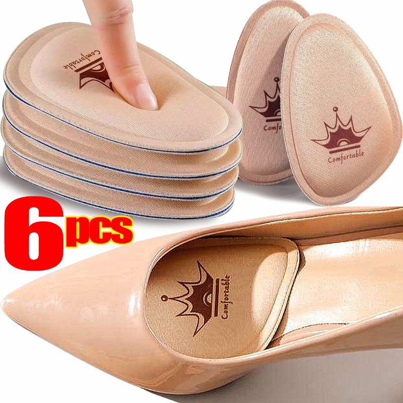 Plantillas antideslizantes de tacón alto para mujer, plantillas para aliviar el dolor, cojín frontal, almohadillas para zapatos, plantilla para el cuidado de los pies, 1/2 pares_voghion.com