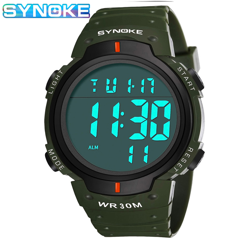 Shinuoke Men's Sports Electronic Watch Multi-Function Waterproof Large Screen Military Style_voghion.com