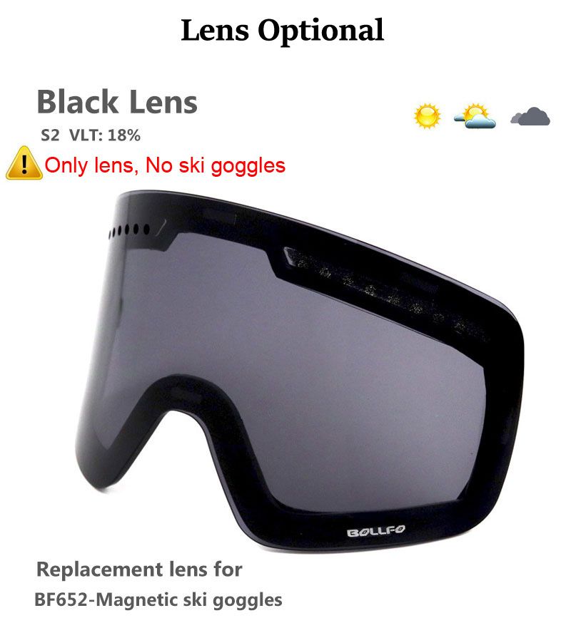 Skibril met magnetische dubbellaagse gepolariseerde lens Skiën Anti-condens UV400 Snowboardbril Heren Dames Skibril Brillenkoker_voghion.com