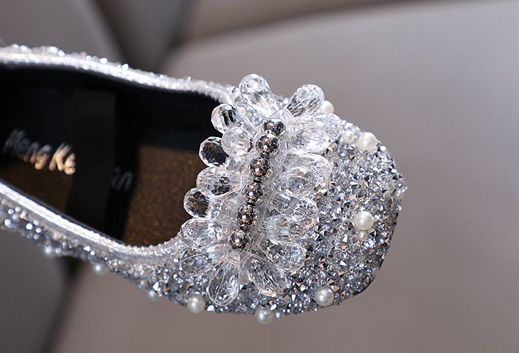 Dziewczęce Dziewczęce Księżniczka Diamentowe Pojedyncze Buty Buty do Tańca Pokazowego_voghion.com