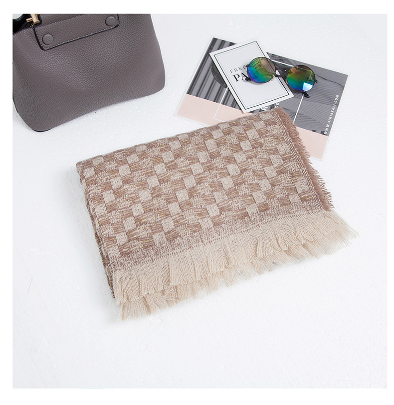 Collo da uomo unisex spesso con scialle in suplaid con flusso di filigrana per le donne_voghion.com